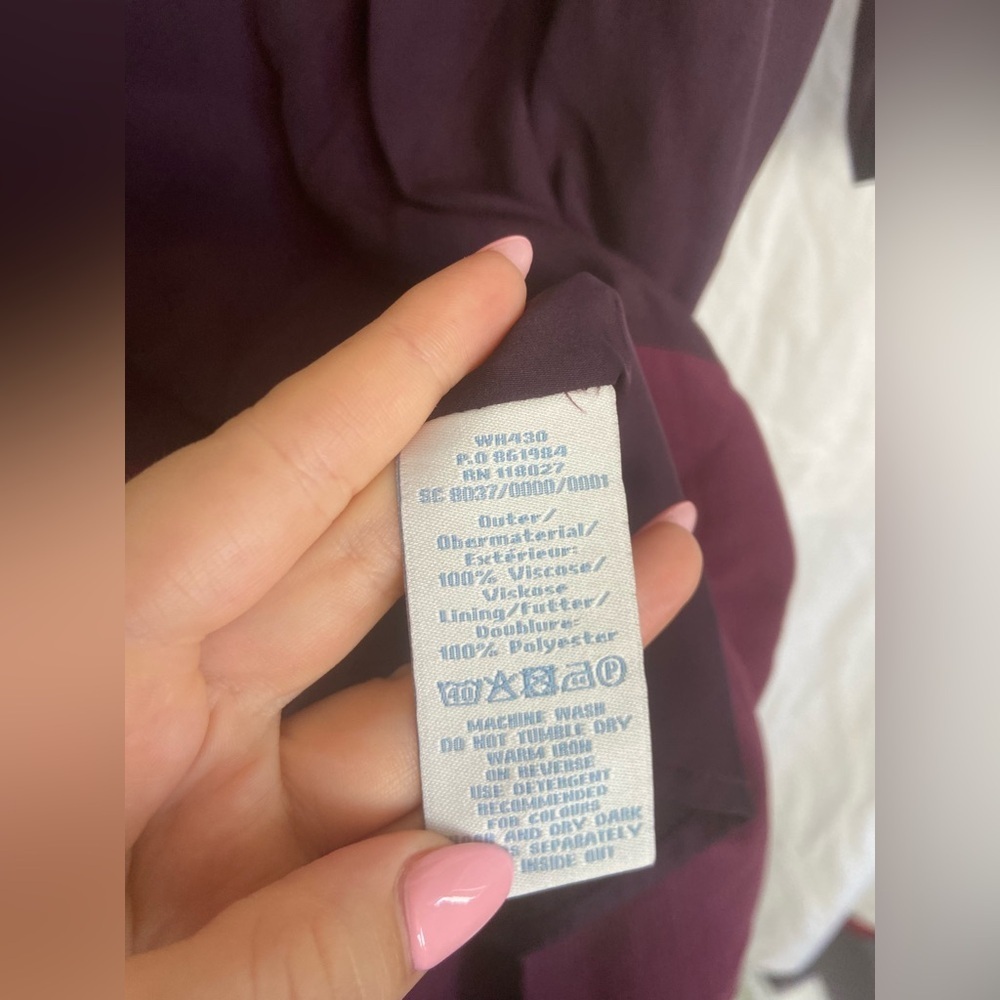 Boden Colorblock 3/4 Sleeve Shift Dress Career Business Purple Grey Size 14 - Picture 5 of 16